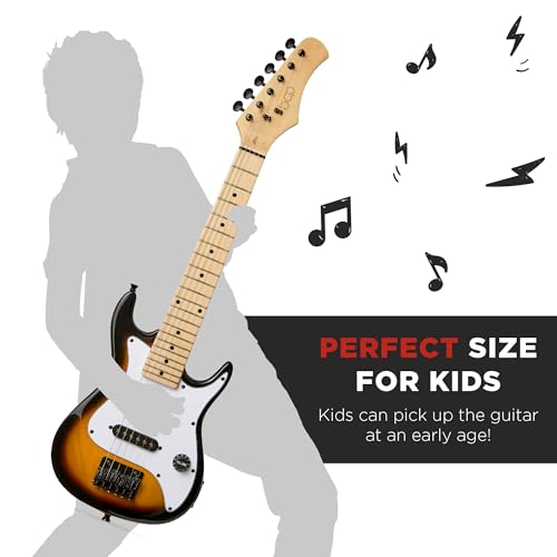 30in Kids Electric Guitar Beginner Starter Kit with Amplifier, Metallic Blue U78618