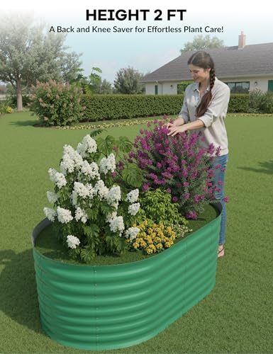Galvanized Raised Garden Bed for Vegetables, Flowers, Outdoor D165