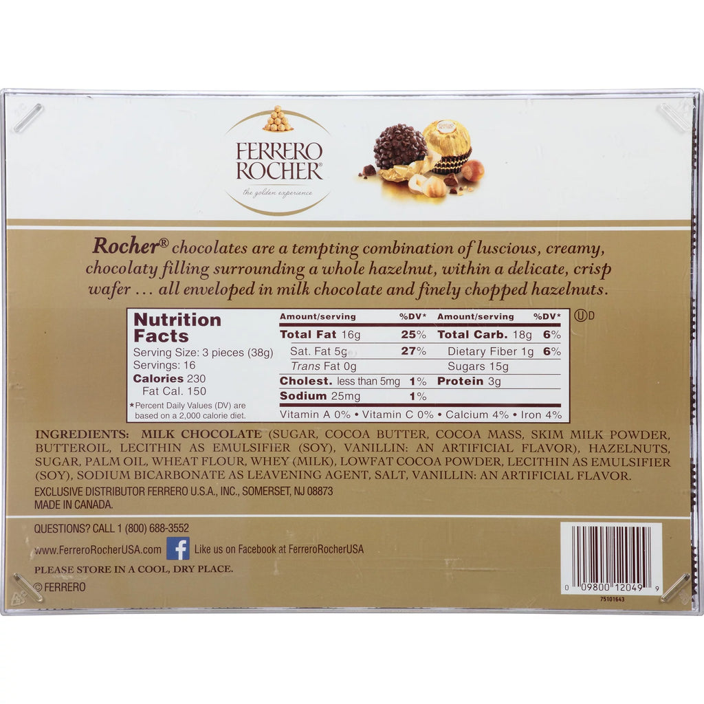 Fine Hazelnut Chocolates Gift Box, 48 Count H4078