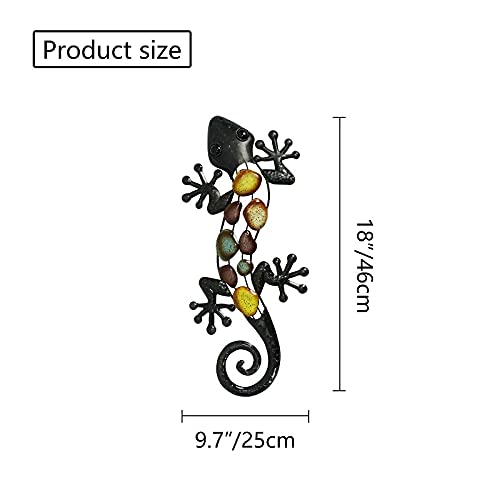 Metal Gecko Wall Decoration for Garden Outdoor C26045