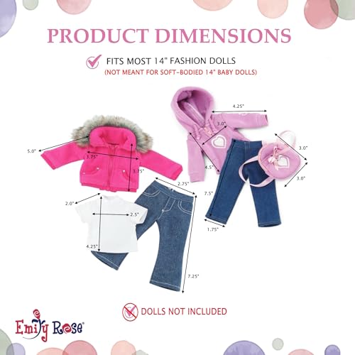 14.5-Inch Fashion Doll Clothes & Accessory 6-PC Set F376