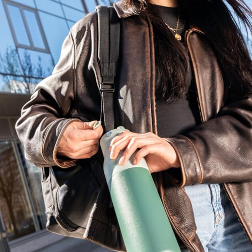 Insulated Stainless Steel Water Bottle 34oz with Silicone Handle L348874