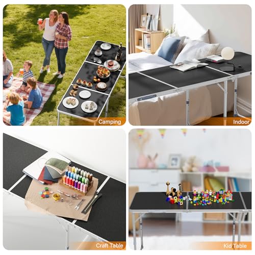 3ft Aluminum Folding Camping Table with Carrying Handle L179408