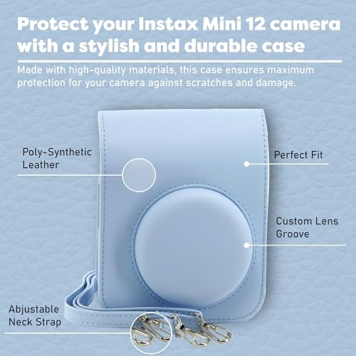 Instax Mini 12 Instant Camera Bundle with 60 Sheets Film and Accessories N9593