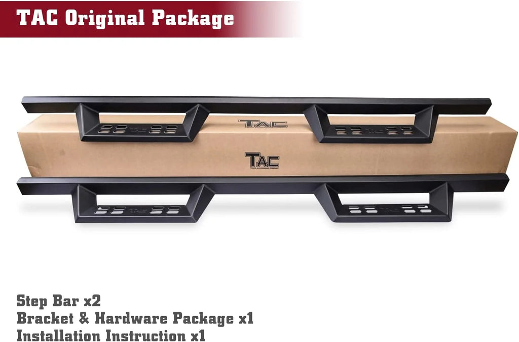 Running Boards for 2019-2023 Ford Ranger SuperCrew Cab 4" Drop Black Side Steps Q756