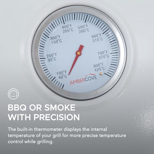 Charcoal Kamado Grill with Pizza Stone and Wheels Q84418