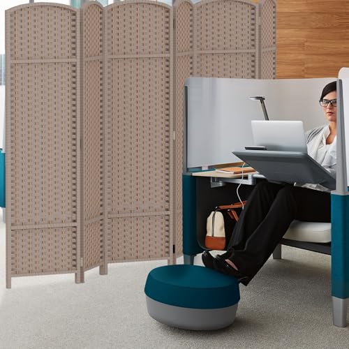 4 Panel Room Divider Screen 5.6 Ft Tall Folding Privacy Partition N658