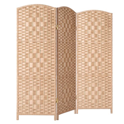 3 Panel Folding Room Divider, Privacy Screen, Dark Mocha S685