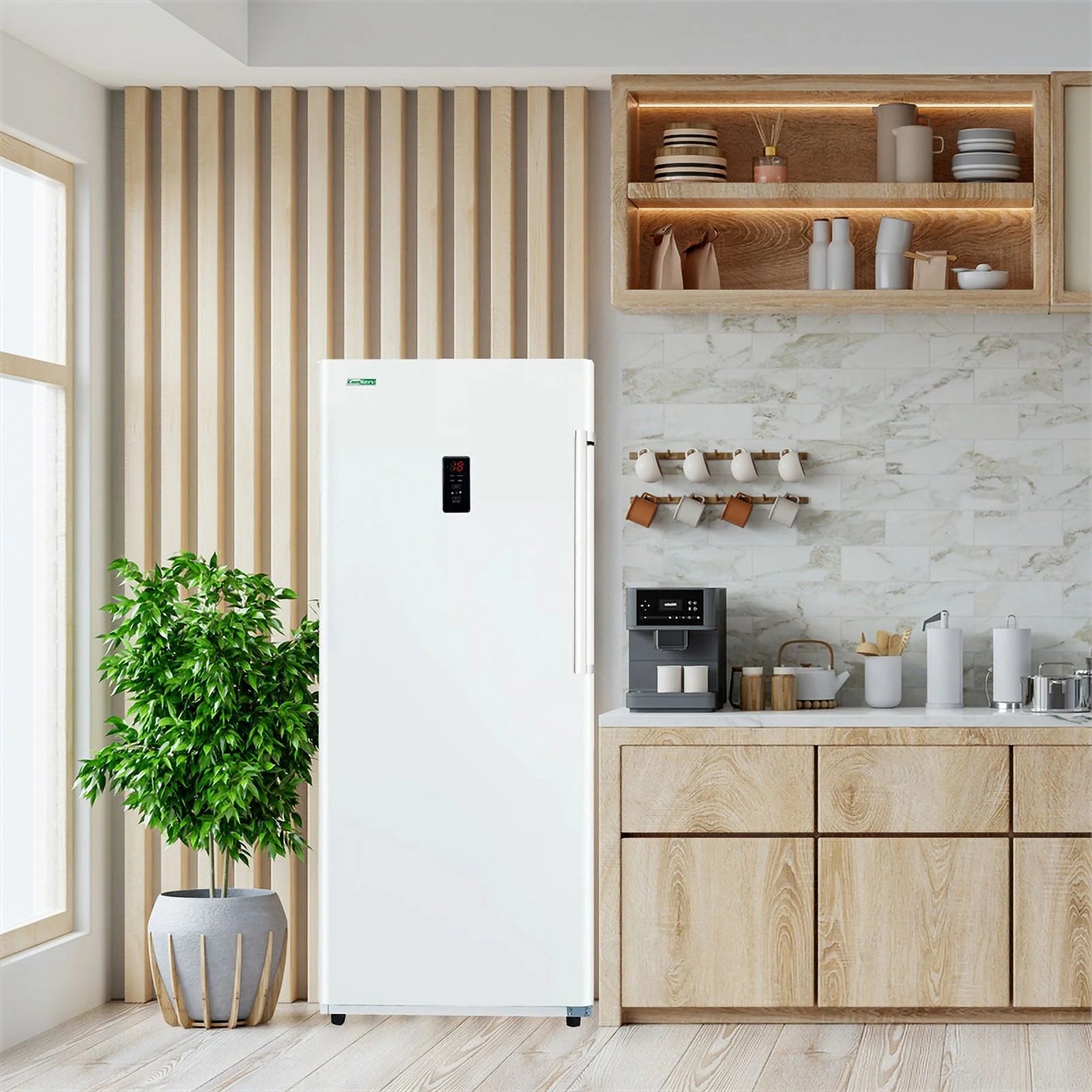 17 cu.ft. Convertible Upright Freezer Refrigerator in White X269019