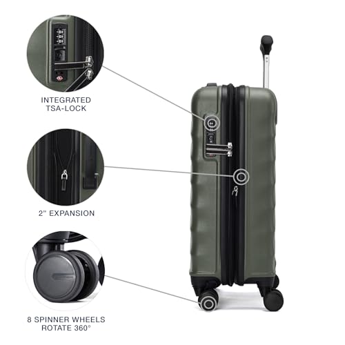 Hardside Expandable Carry-On Luggage with 8 Spinner Wheels and TSA Lock J560758