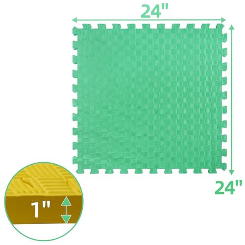 Puzzle Exercise Mat with EVA Foam Interlocking Tiles for MMA, Gymnastics and Home Gym N211438