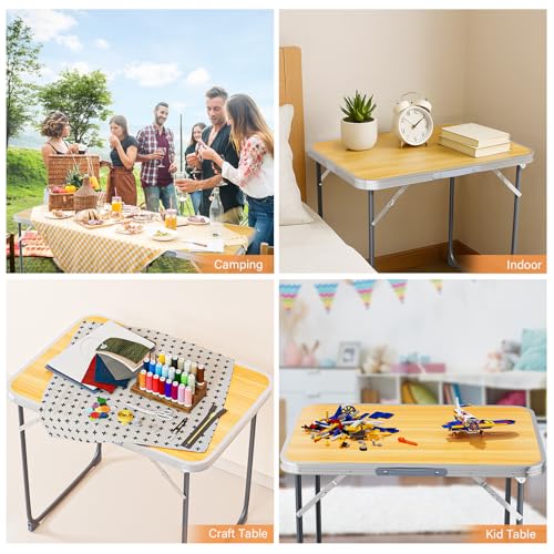 3ft Aluminum Folding Camping Table with Carrying Handle L179408