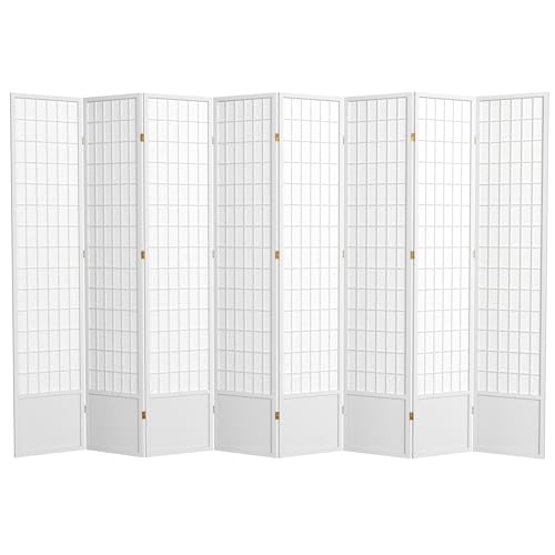 7 ft. Tall Window Pane Shoji Screen Room Divider, 3 Panels T5246