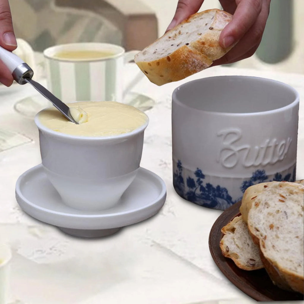 Butter Crock with Lid for Soft Butter, Durable Butter Container Z2395