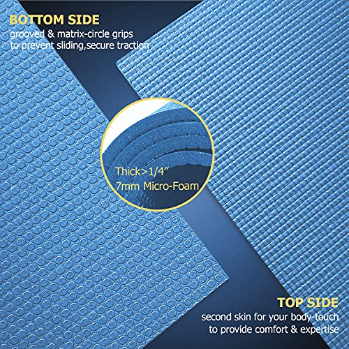 Large Yoga Mat 6x4 6x6 7x5 Extra Thick Non-Slip Exercise Mat for Pilates Stretching Meditation S2365