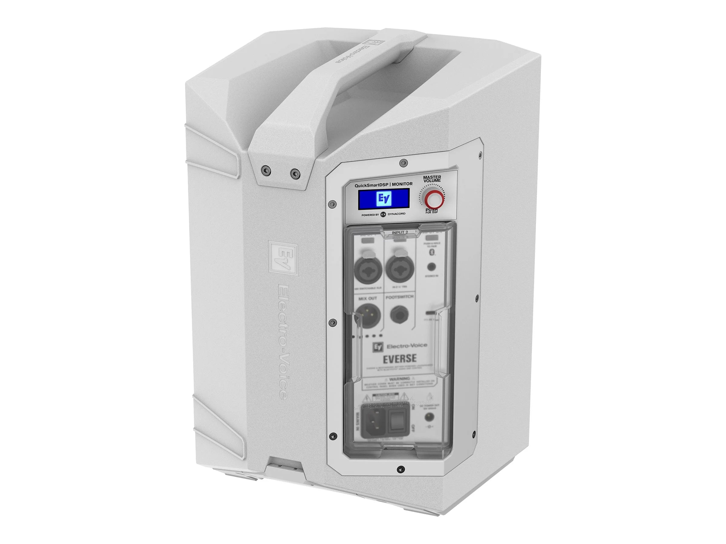 8" 2-Way Battery Powered Loudspeaker with Bluetooth, White M7112