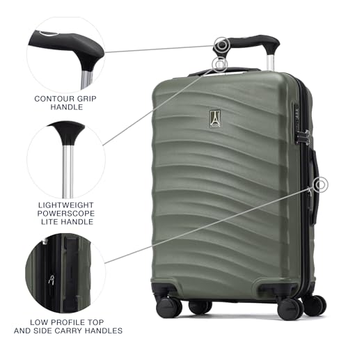 Hardside Expandable Carry-On Luggage with 8 Spinner Wheels and TSA Lock J560758