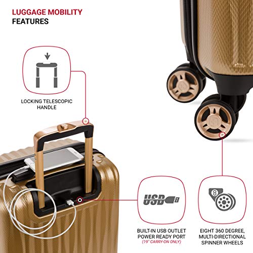 Expandable Hardside Carry-On Luggage with Spinner Wheels and TSA Lock F31623