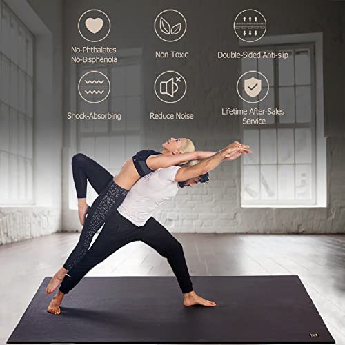 Large Yoga Mat 6x4 6x6 7x5 Extra Thick Non-Slip Exercise Mat for Pilates Stretching Meditation S2365