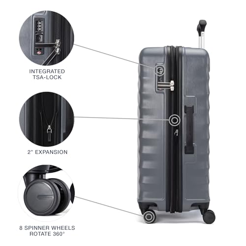 Hardside Expandable Carry-On Luggage with 8 Spinner Wheels and TSA Lock J560758