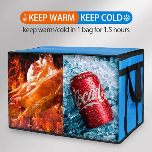 Insulated Food Delivery Bag Hot Cold Meal Carrier Cooler Tote K646948