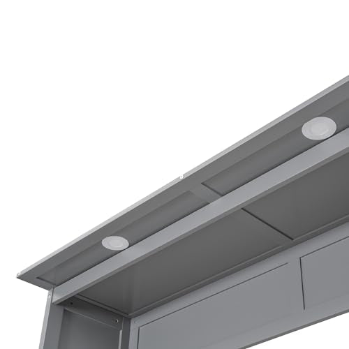 Queen Size Murphy Bed with Cabinet and LED Lights P178570