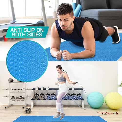 Puzzle Exercise Mat for Home Gym, EVA Interlocking Foam Floor Tiles with Border I79139