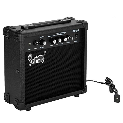 Electric Bass Combo Amp, 20W Portable Practice Amplifier with Headphone and MP3 Input U625