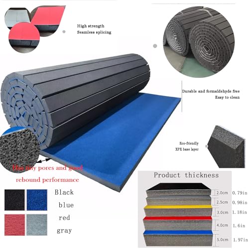 Indoor Gymnastics Track Mat with Grippy Carpet Top for Fitness and MMA U87004