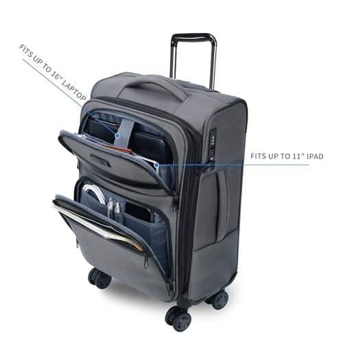 Softside Expandable Carry On Luggage with Spinner Wheels and TSA Lock, 20-Inch R869