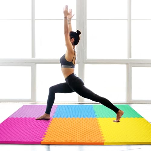Puzzle Exercise Mat with EVA Foam Interlocking Tiles for MMA, Gymnastics and Home Gym N211438