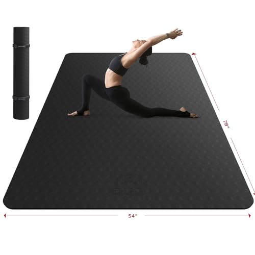 Extra Large Yoga Mat - 72x48, 1/4 Inch Thick, Non-Slip, Eco-Friendly L753346