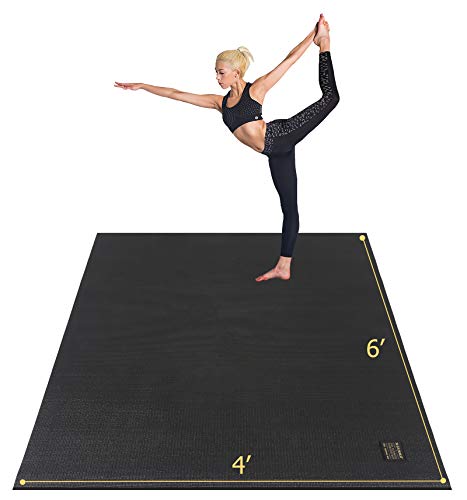Large Yoga Mat 6x4 6x6 7x5 Extra Thick Non-Slip Exercise Mat for Pilates Stretching Meditation S2365