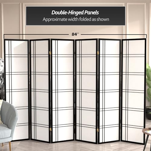 6 Panel Honey Room Divider X65165