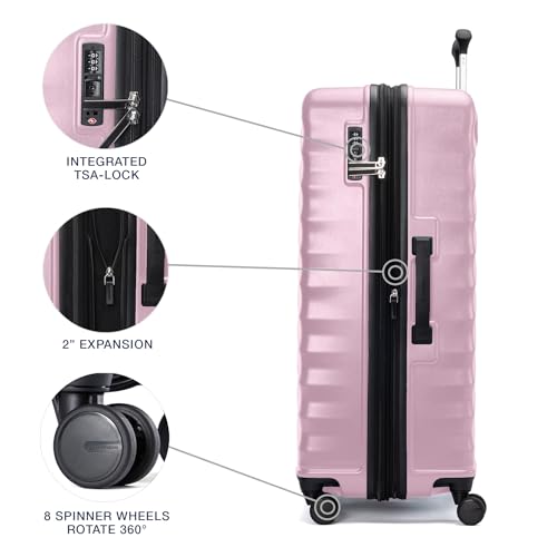 Hardside Expandable Carry-On Luggage with 8 Spinner Wheels and TSA Lock J560758