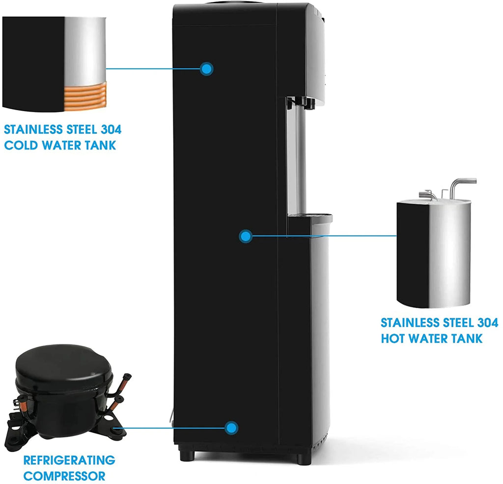 Hot Cold Water Dispenser Cooler Top Loading with Child Safety Lock A9901