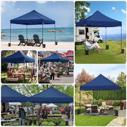 Heavy Duty Pop Up Canopy Tent 10x20 with Wheeled Carry Bag, White X6840
