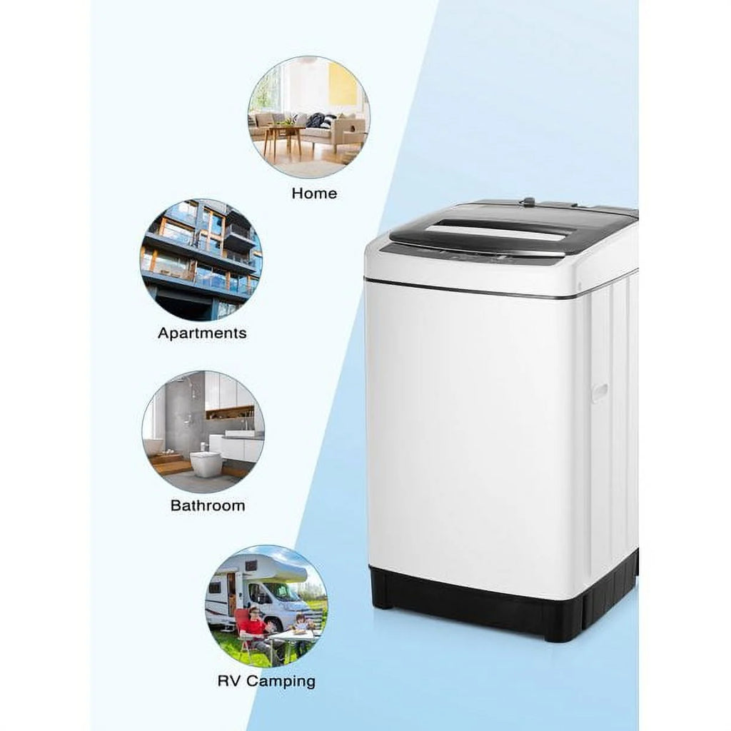 Portable Washing Machine, Compact Washer with Drain Pump, 11lbs Capacity V103554