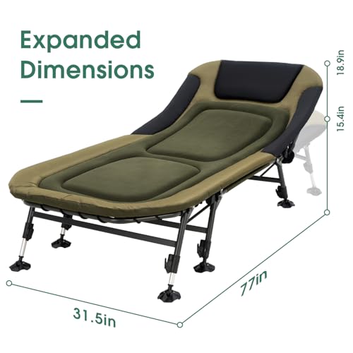 Folding Camping Cot with Mattress for Adults, Portable Outdoor Lounger Z62169
