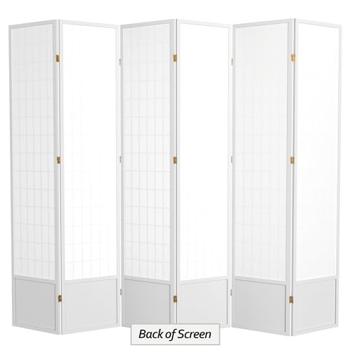 7 ft. Tall Window Pane Shoji Screen Room Divider, 3 Panels T5246