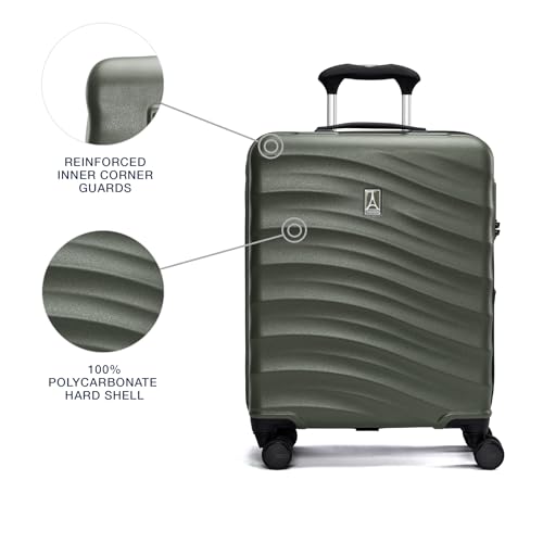 Hardside Expandable Carry-On Luggage with 8 Spinner Wheels and TSA Lock J560758