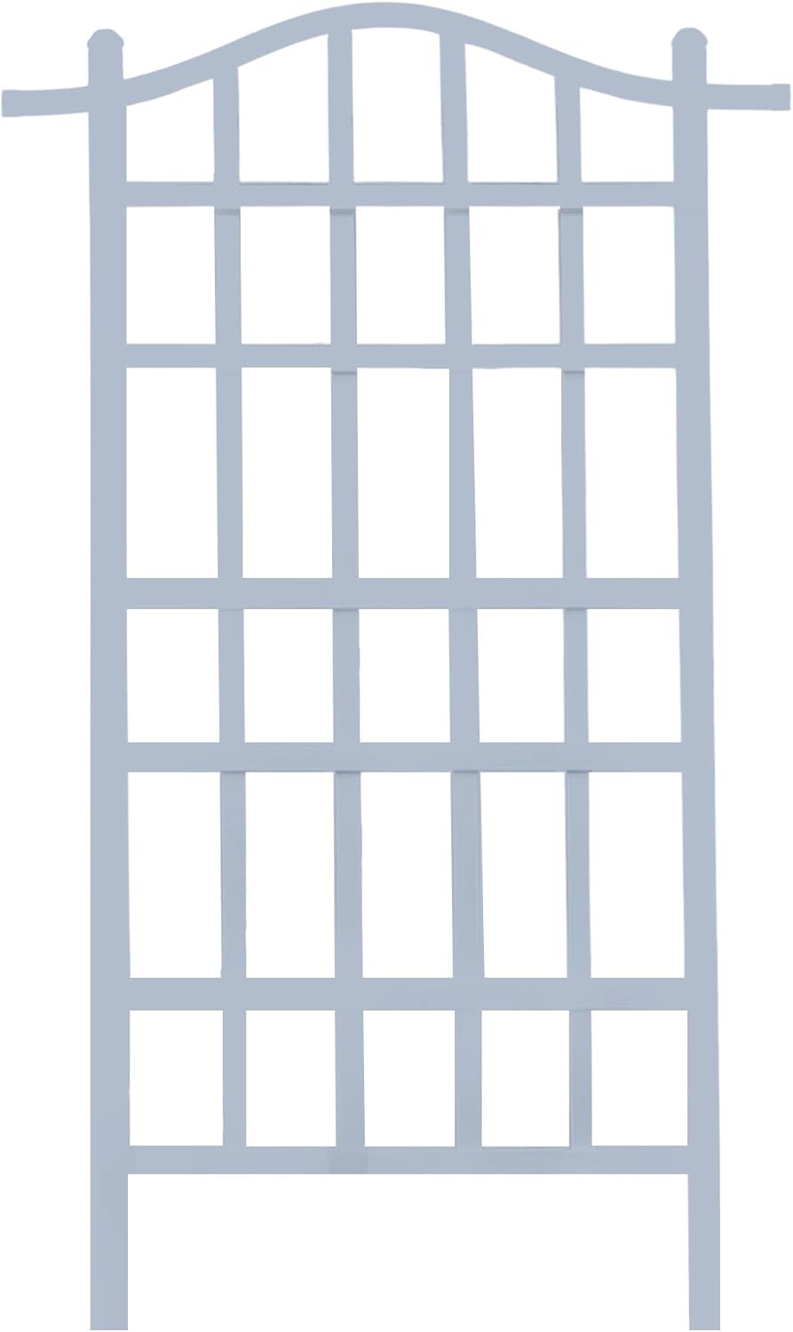 Dura-Trel Melrose 35 x 75 Inch Indoor Outdoor Garden Trellis Plant Support for Vines and Climbing Plants, Flowers, and Vegetables, White
