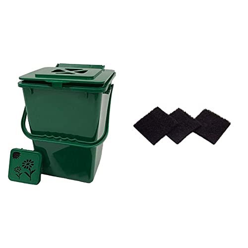 Exaco ECO 2000-NP Kitchen Compost Pail, 2.4 Gallon, Green