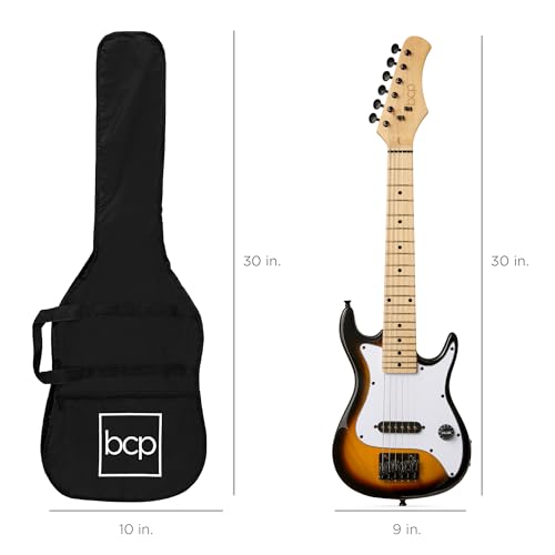 30in Kids Electric Guitar Beginner Starter Kit with Amplifier, Metallic Blue U78618