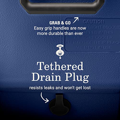 Insulated Portable Hard Cooler, Leak-Resistant, Keeps Ice up to 5 Days V620