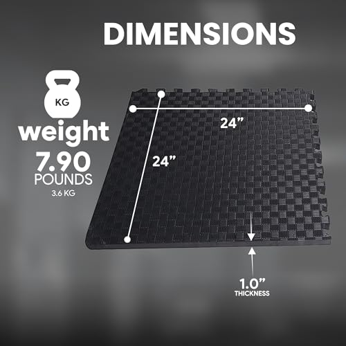 Puzzle Exercise Mat with EVA Foam Interlocking Tiles for MMA, Gymnastics and Home Gym N211438
