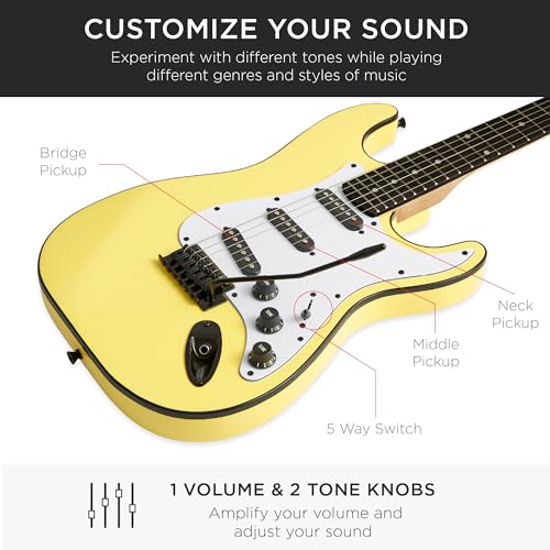 Beginner Electric Guitar Starter Kit with Case, Amp, and Accessories G63095