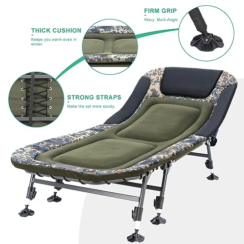 Folding Camping Cot with Mattress for Adults, Portable Outdoor Lounger Z62169