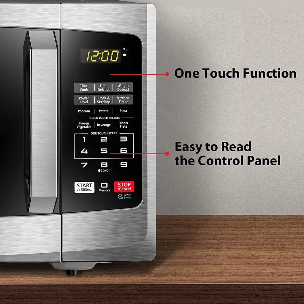 Microwave Oven 0.9 cu ft Stainless Steel with Eco Mode and LED Lighting A805