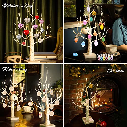 Lighted Birch Tree, 4ft 48LED, Indoor Outdoor Artificial Twig Tree with Timer R4725